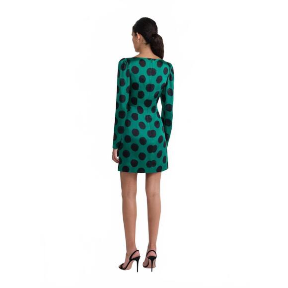 NEW SALONI kelly mini b dress in emerald giant polka - Picture 2 of 3